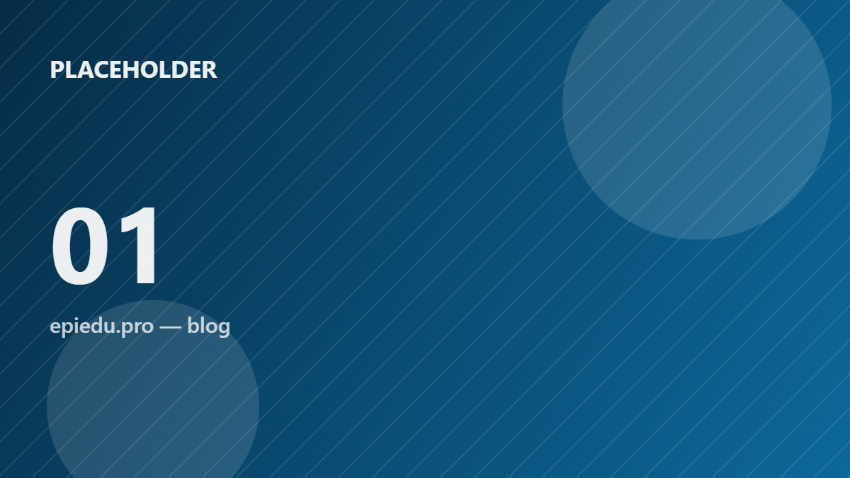 Placeholder 01 — short sample title