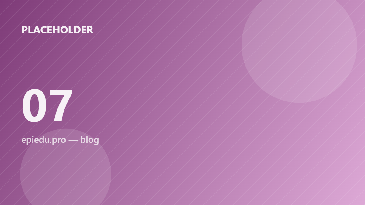 Placeholder 07 — final sample entry
